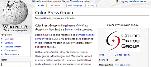 Color Press Group na Wikipediji! 